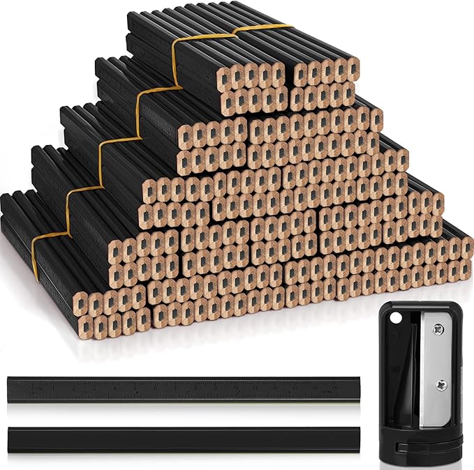 Honoson 200 Pcs Flat Construction Pencils by Honoson
