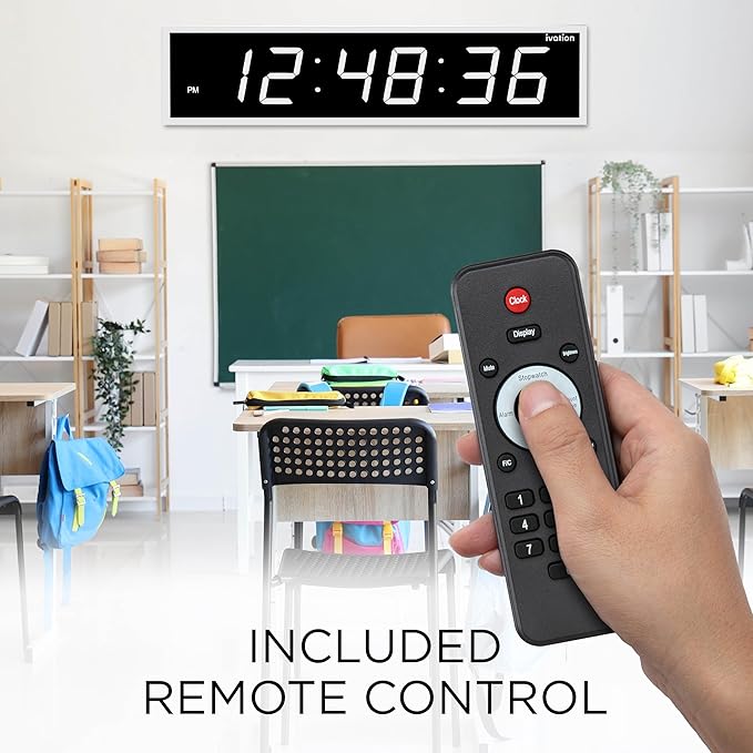 Ivation Huge Oversized 72" Large Digital LED Clock | Big Digital Clock - Image 5