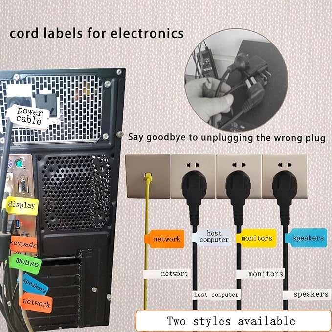 Kisajar 50-Pcs Cable Labels & Cord Tags - Image 5