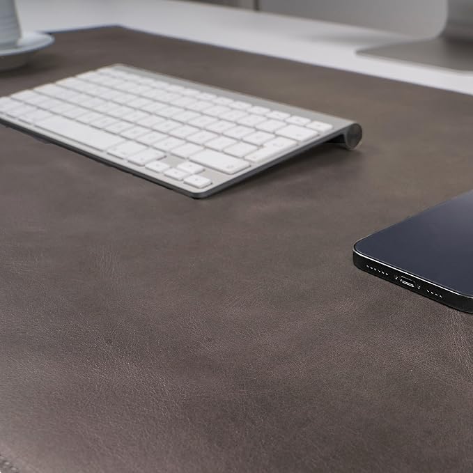 Node Leather Calfskin Leather Desk Pad – Executive Office Desk Mat - Image 5