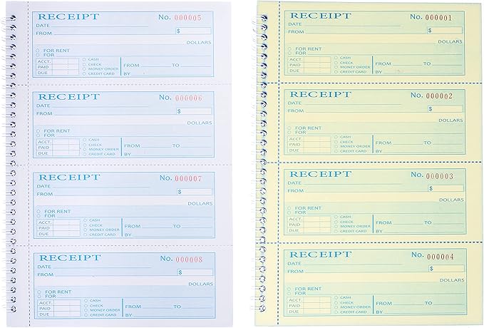 Single Book, Money Rent Receipt Book, 7.9x11.22 Inches, 2 Part Carbonless - Image 4
