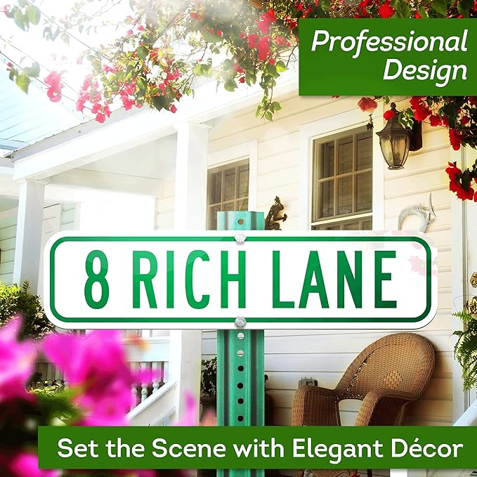 Custom Street Sign, Address Sign, 8 Colors, Reflective Option, Mounting Options - Image 2