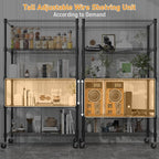Himimi 5-Tier Heavy Duty Steel Wire Rack Storage Shelving, Adjustable Metal - Image 6