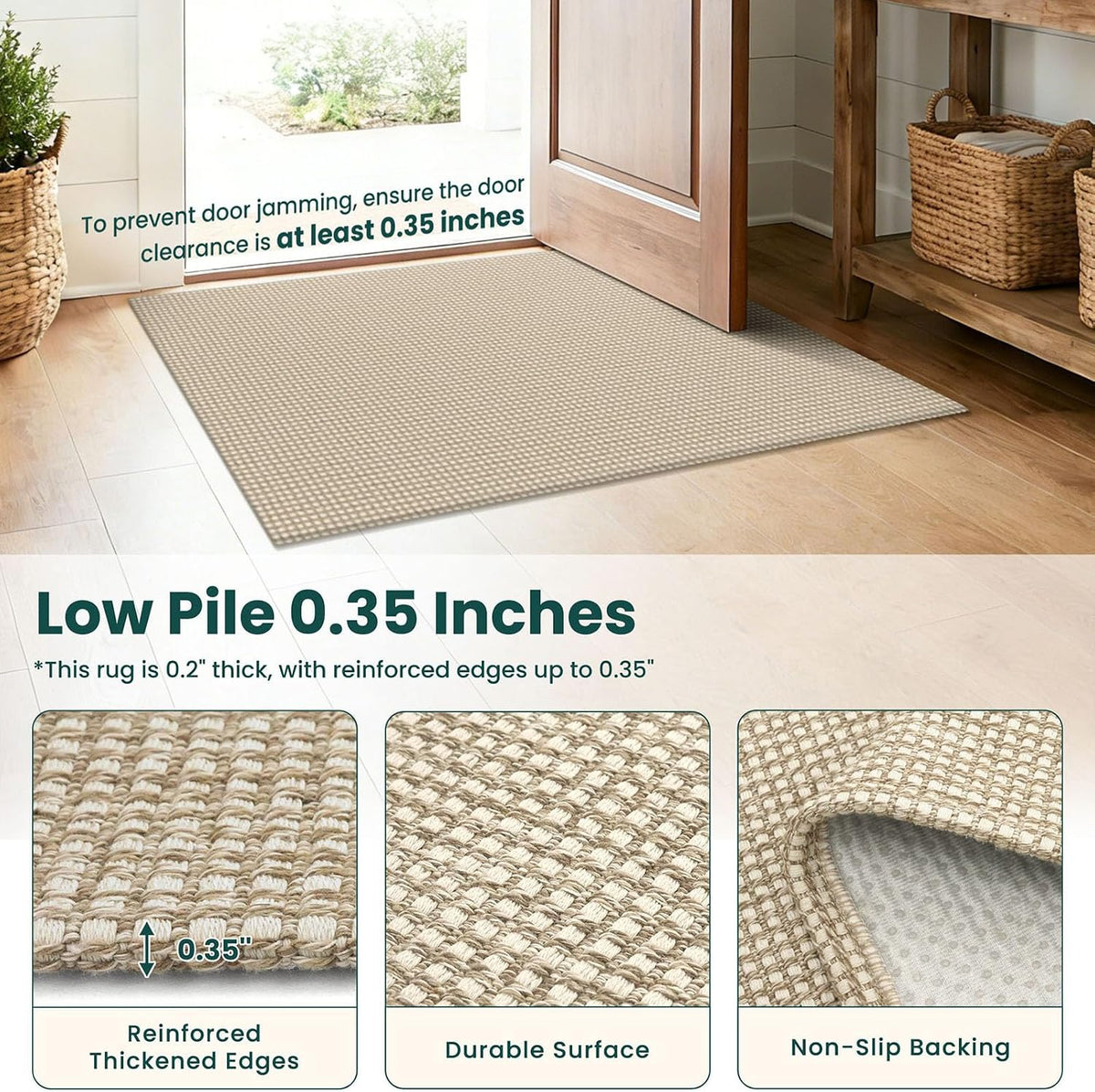 kozyfly runners for hallways 2x6 ft washable kitchen showing dimensions