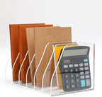 AIDIMOO Acrylic Magazine File Holder, 6 Vertical Compartments Desk Document - Image 7