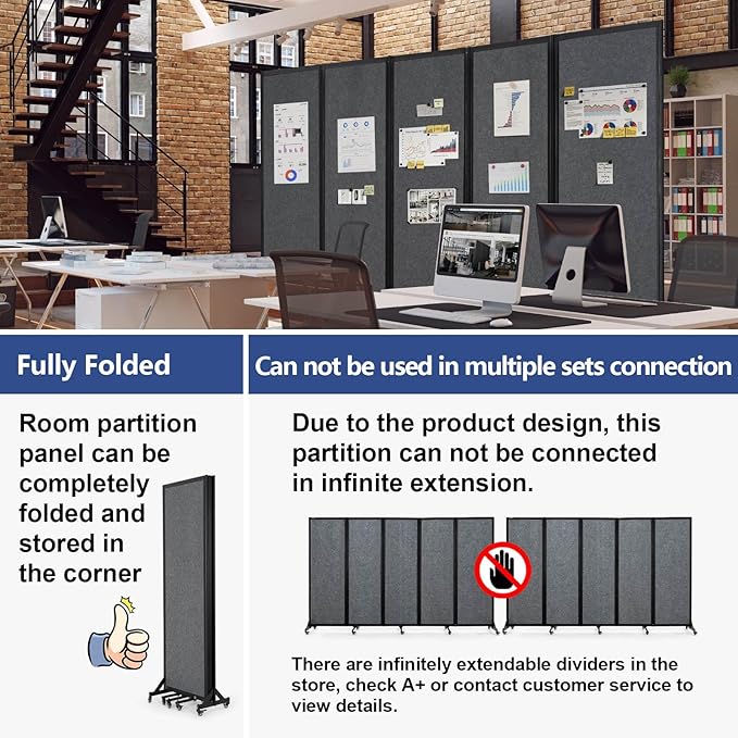 Strongbird Room Partition, Folding Privacy Divider, Office Partition Dividers - Image 3