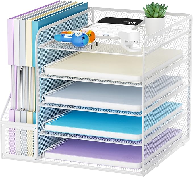 Marbrasse Desk Organizers and Accessories, 5-Tier Paper Letter Tray Organizer by Marbrasse