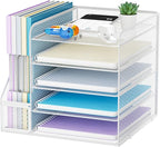 Marbrasse Desk Organizers and Accessories, 5-Tier Paper Letter Tray Organizer by Marbrasse