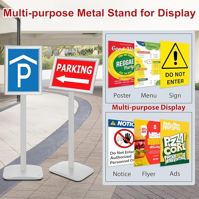 VAIIGO 3 Pack Heavy Duty Standing Sign Holder 8.5x11 Inch - Image 7