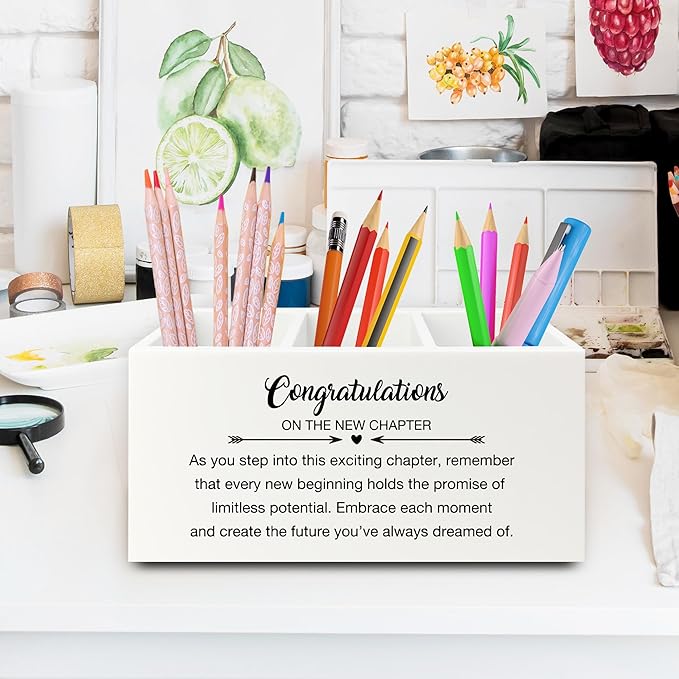 XPH Congratulations Gift Pen Pencil Holder Organizer - Image 2