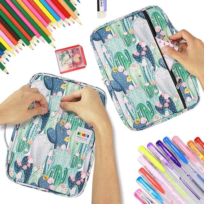 YOUSHARES Colored Pencil Case 220 Slots Pen Case Organizer - Image 4