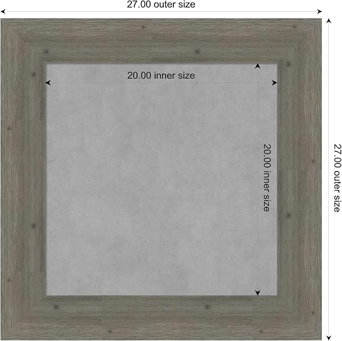 Amanti Art Grey Framed Magnetic Board 27x27 Medium Vision Board - Image 3
