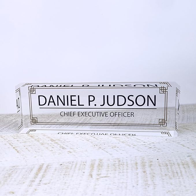 Custom Acrylic Name Plate Personalize Desk Plaque - Image 3