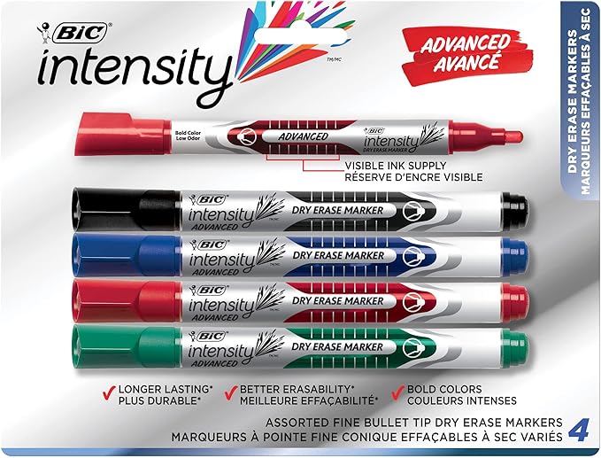 BIC Magic Marker Dry-Erase Markers, Pocket Style, Bullet Point by BIC