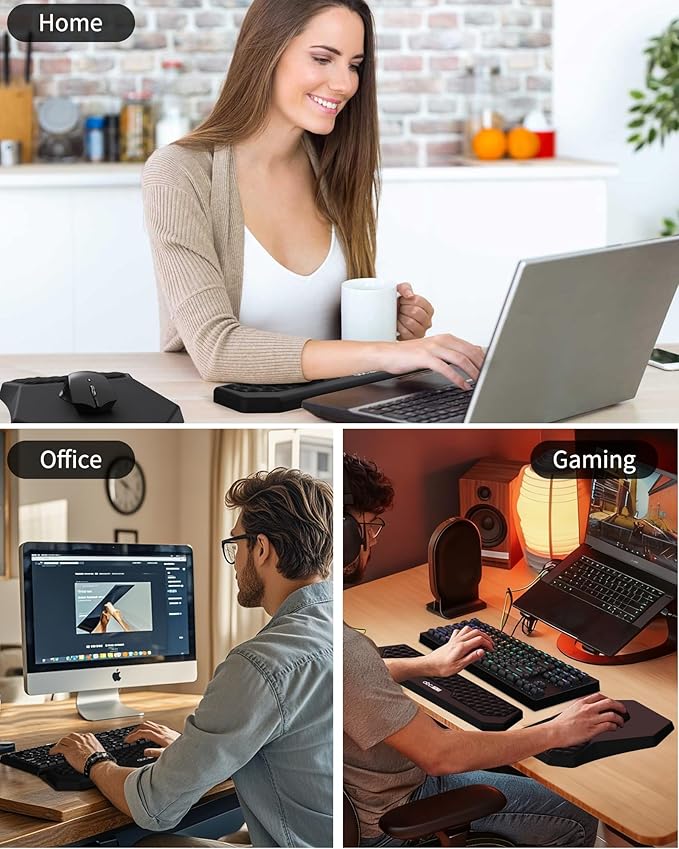 Ergonomic Mouse Pad and Keyboard Wrist Rest Support Set, Massage Design Mousepad - Image 7