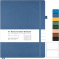College Ruled Notebook, A4 Hardcover Leather Notebook by MALEDEN