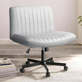 PUKAMI Criss Cross Chair with Wheels, Fabric Padded Armless Cross Legged Office by PUKAMI