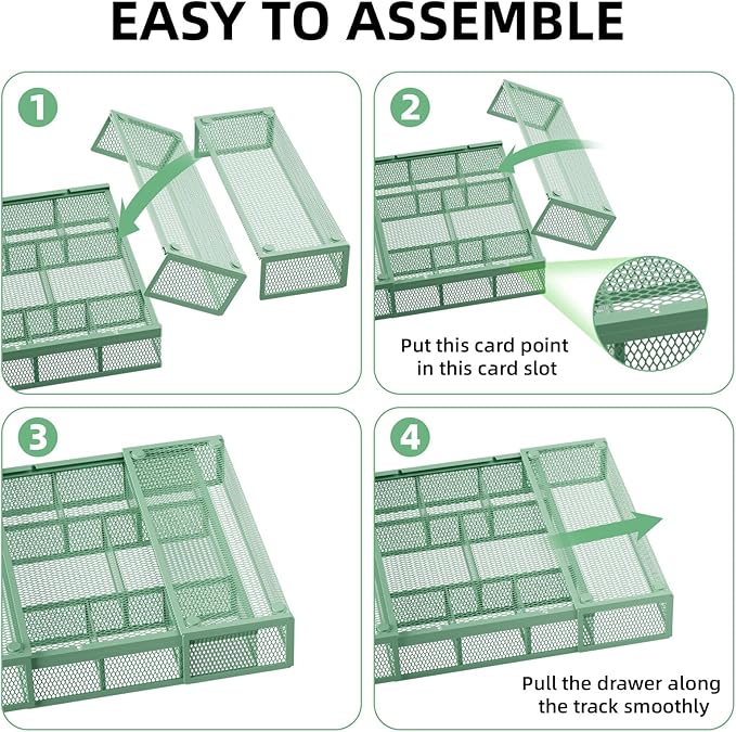 Marbrasse Expandable Desk Drawer Organizer, Mesh Drawer Organizer Tray - Image 7