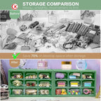 Desk Storage Organizer with 9 Drawers, FODIENS Stackable Desktop Craft Drawer - Image 7