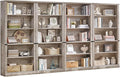 RWYHG 70" Grey Tall Bookshelf Set of 4, 5-Tier Thick Wooden Book Shelf by RWYHG
