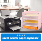 EASEPRES 5 Slot Mesh Desk Organizer Tray, File Paper Letter Folder Holder - Image 4