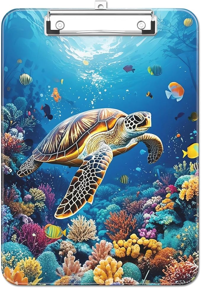 Luminzo Plastic Cute Clipboard Low-Profile Metal Clip, A4 Letter Size 9 x 12.5 by Unknown