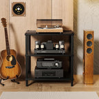 LELELINKY 3-Tier AV Media Player Stand Set of 2, Wooden TV Stand, Game Console - Image 8