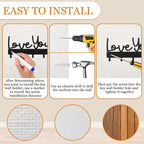 Key Holder for Wall, Key Hooks Organizer Hanger Rack Wall Mounted - Image 3
