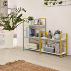 CAPHAUS 2 Tier Small Bookshelf, 24 Inch Width Free Standing Shelf, Bookcase - Image 2