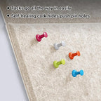 AKTOP Cork Board Bulletin Board 47"x35", 12 Pack Removable Felt Cork Board Tiles - Image 5