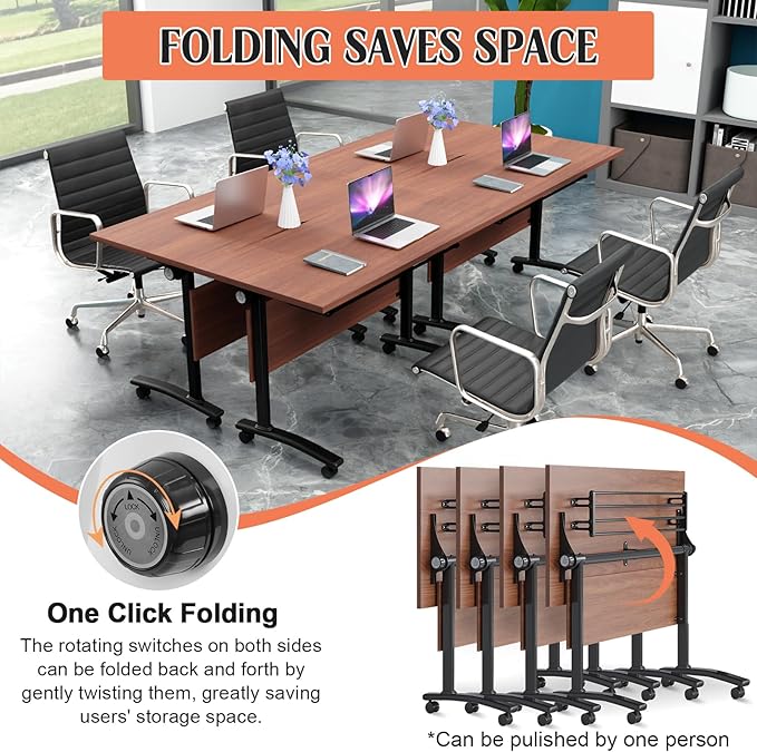 Conference Table, 55.1''Folding Conference Room Table - Image 3