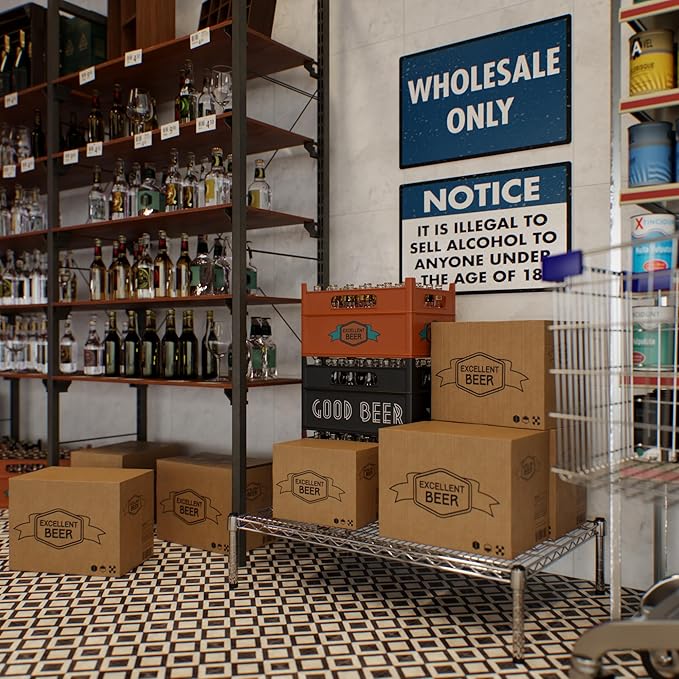 Regal Altair 24" Deep x 36" Wide x 8" Height Wire Shelving Kit | 1-Tier | NSF - Image 7