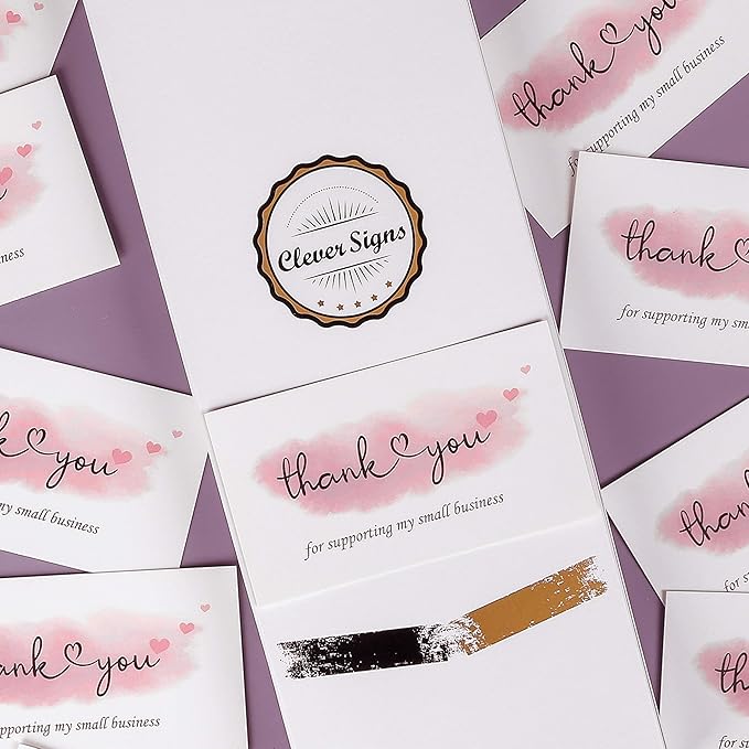 200 Thank You For Supporting My Small Business Cards, Elegant and Professional - Image 3