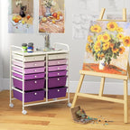 LDAILY 12 Drawer Rolling Storage Cart, Craft Cart Organizer on Wheels - Image 9