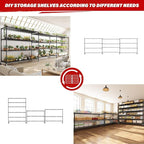 REIBII 60''W X 82.6" H Steel Heavy Duty Wire Shelving Unit - Image 9