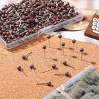 WILLBOND 500 Pack Map Push Pins Map Tacks Small Round Head Push Pins Thumb Tacks - Image 4