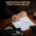 Wordsworth & Black Calligraphy Pen Gift Set, Includes Ink Bottle, 6 Ink - Image 2