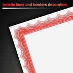 50 Sheets Red & White Certificate Papers, Letter Size 8.5x11, - Image 5