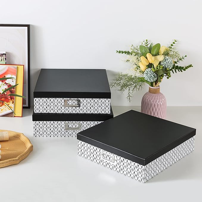 Soul & Lane Black and White Decorative Storage Boxes - Image 5