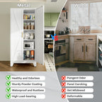 qinptwut 71" metal storage cabinet with doors and showing dimensions