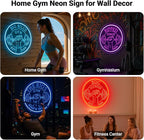 Personalized Gym Neon Sign, Large Custom Dumbbell Barbell Name LED RGB Multiple - Image 4