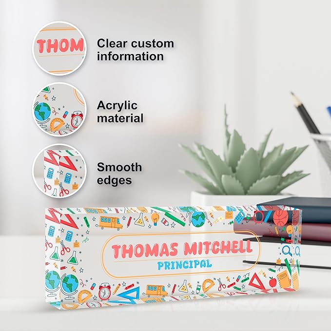 Personalized Name Plate for Desk, Custom Desk Name Plate, Acrylic Name Plate - Image 3
