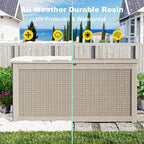 EasyUp 320 Gallon Deck Boxes Waterproof, Outdoor Large Storage Boxes - Image 6