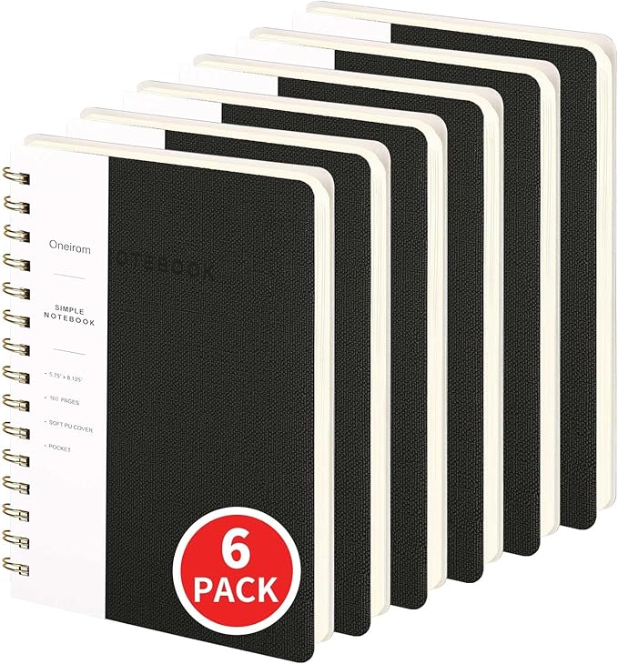 Spiral Notebook-5.75" x 8.125" College Ruled Journal by Oneirom