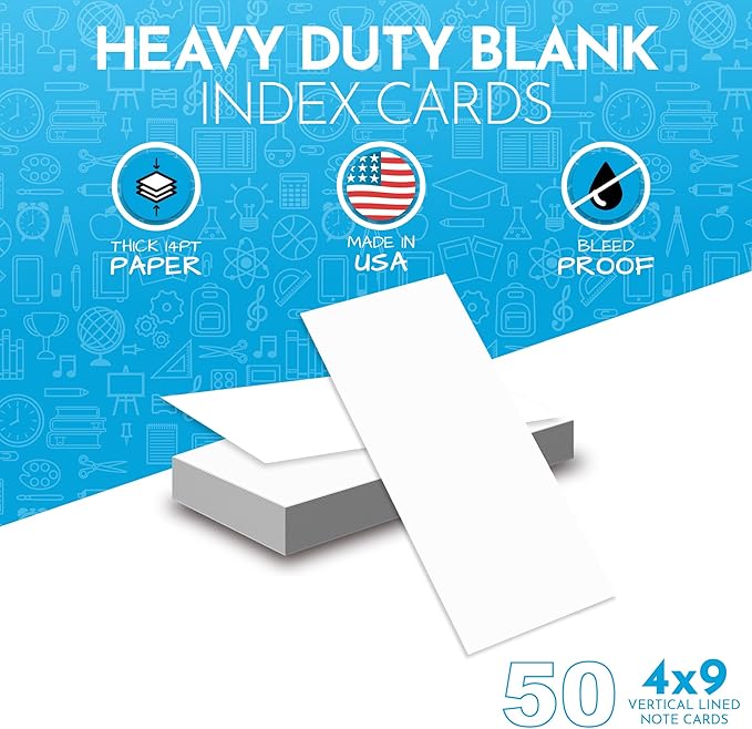Home Advantage 4x9 Index Rack Business Marketing Note Cards Blank White - Image 2