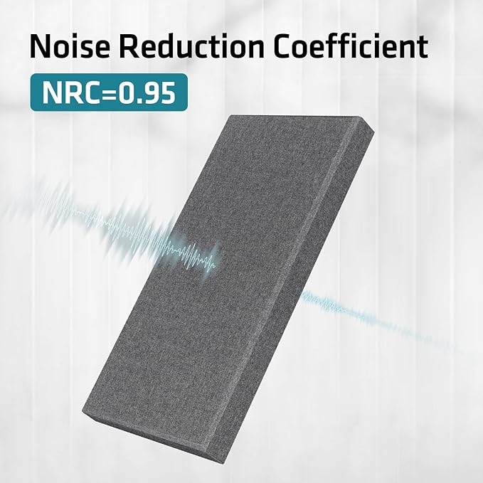UMIACOUSTICS 4 PCS Acoustic Panels, 2“ Thick 23.6" x 11.8" Fiberglass Sound - Image 8