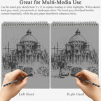 Fuxi Toned Grey Sketch Pad, 9x12 Spiral Sketchbook, 60 Sheets Art Paper - Image 5