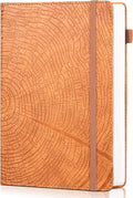 CAGIE Lined Journal for Men Women, Tree Growth Ring Leather Bound Journal by CAGIE