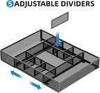Marbrasse Expandable Desk Drawer Organizer, Mesh Drawer Organizer Tray - Image 3