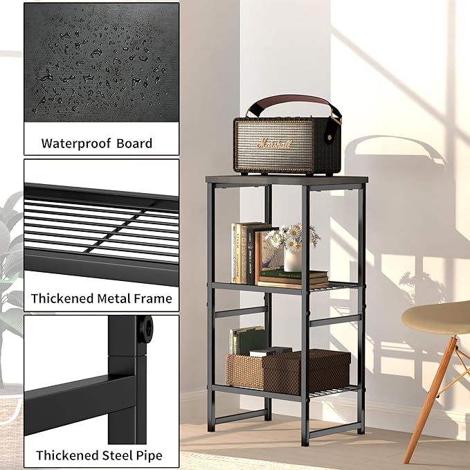 GEORIS 3 Tier Freestanding Printer Stand Shelf - Image 8